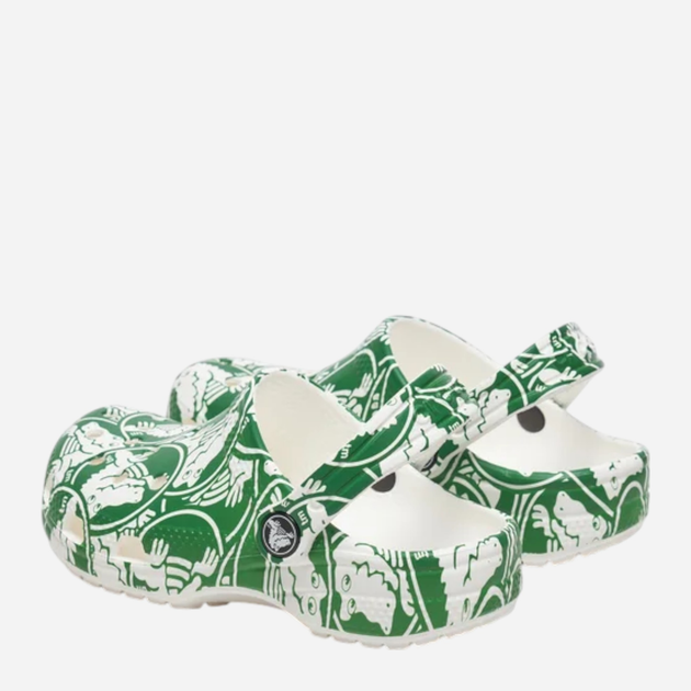Chodaki chłopięce Crocs Classic Clog Graphics CR210007-3WH 33-34 (J2) Zielone (196265678563) - obraz 3