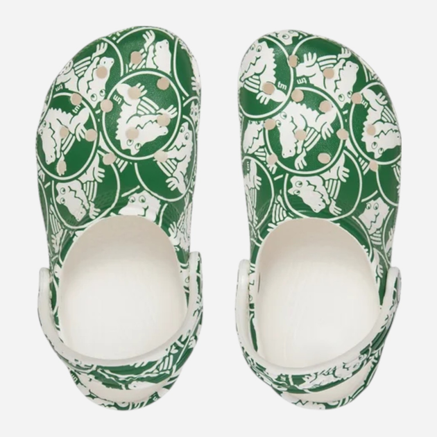 Дитячі крокси-сабо для хлопчика Crocs Classic Clog Graphics CR210007-3WH 32-33 (J1) Зелені (196265678556) - зображення 4