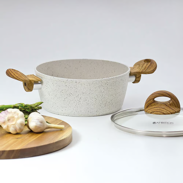 Komplet garnków i patelni Ambition Nature z powłoką Pfluon Cookmark 15 elementów (5904134600998) - obraz 12