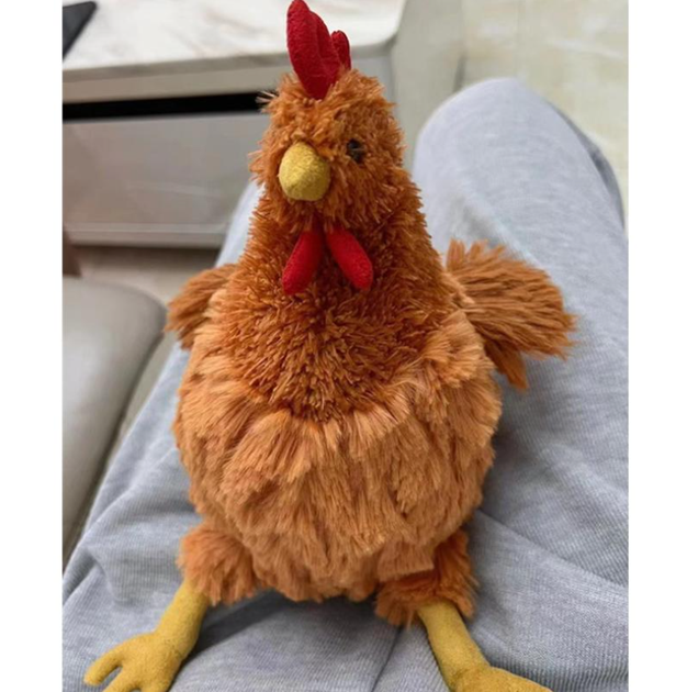 Мягкая игрушка курица Jeycat Hen мультяшная кукла-петух, 23 см, Velice - изображение 2