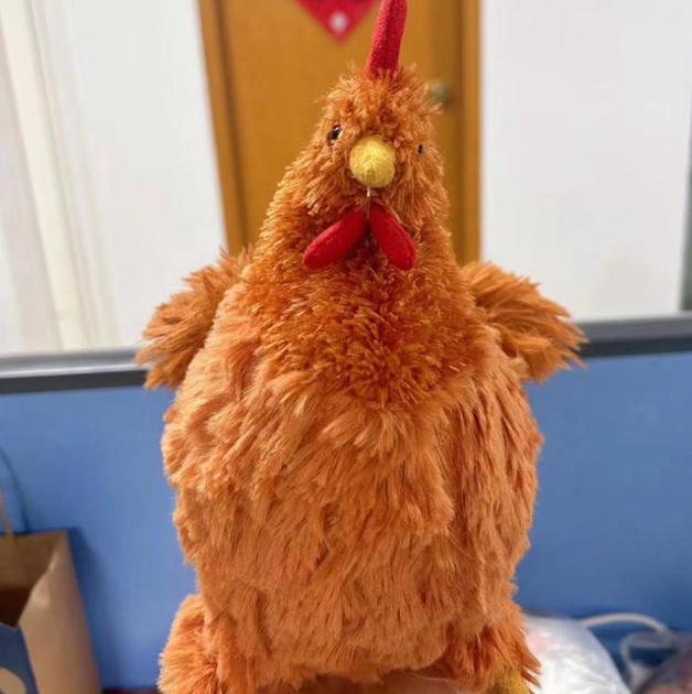 Мягкая игрушка курица Jeycat Hen мультяшная кукла-петух, 23 см, Velice - изображение 4
