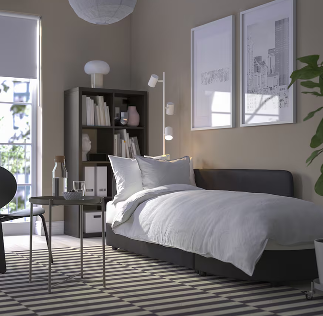 Розкладний диван 2-місний LINDAKRA IKEA 205.826.10 темно-сірий - зображення 3