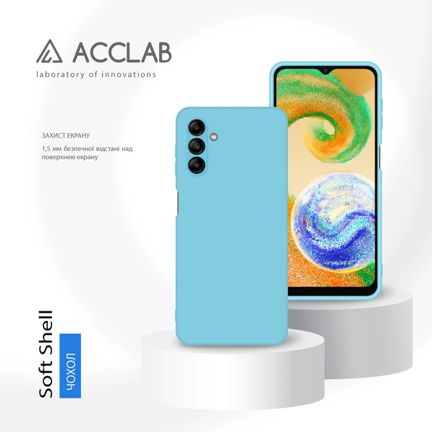 Чехол для смартфона Samsung Galaxy A04s Acclab Silicone Case Light Blue (1283126601460) - изображение 4