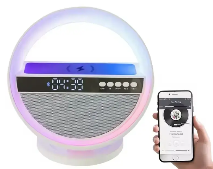 Бездротова лампа з нічником, Bluetooth-колонкою та зарядкою - зображення 4