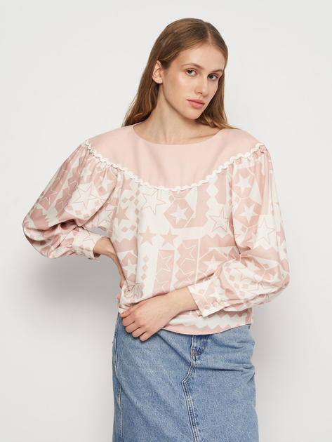 Блузка жіноча H&M 1033054wer M Пудрова з білим від Rozetka на платформі USKIDKA Акція на Блузка жіноча H&M 1033054wer M Пудрова з білим від Rozetka
