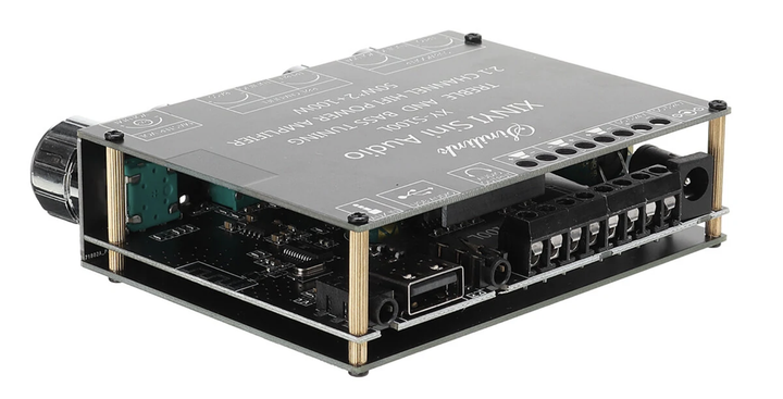 Аудіо підсилювач TPA3116 2.1, 8-26В 5А, 2x50Вт + 100Вт (стерео + сабвуфер) Bluetooth 5.0, AUX, USB, XY-S100L - зображення 4