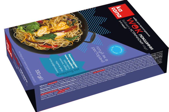 Набір для приготування Katana Локшина WOK бобова 330 г (4820181991203) - зображення 1