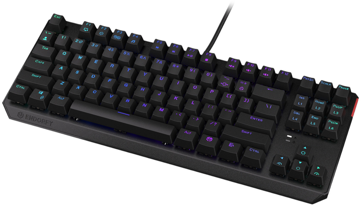 Klawiatura przewodowa Endorfy Thock TKL Kailh Blue USB Black (EY5A001) - obraz 2