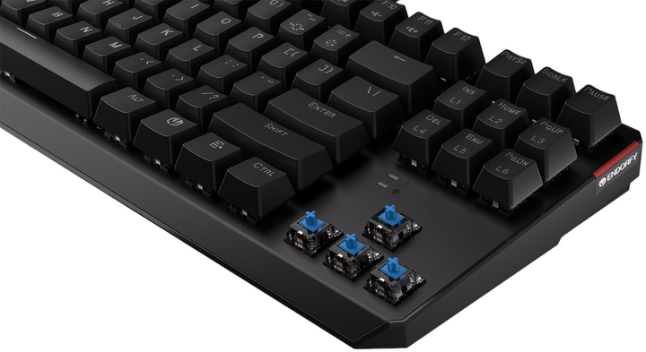 Клавіатура дротова Endorfy Thock TKL Kailh Blue USB Black (EY5A001) - зображення 9