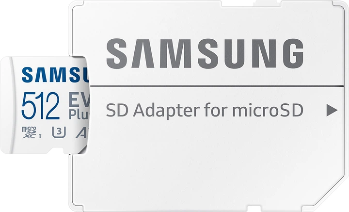 Карта пам'яті Samsung Evo Plus microSDXC 512GB UHS-I U3 V30 A2 + SD адаптер (MB-MC512SA/EU) - зображення 5