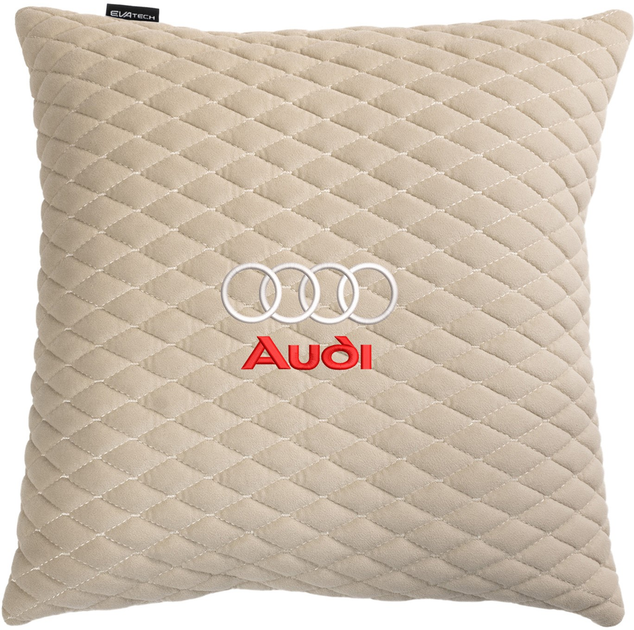 Подушка EVAtech 40 х 40 см Audi Бежева з бежевою ниткою від Rozetka на платформі USKIDKA Акція на Подушка EVAtech 40 х 40 см Audi Бежева з бежевою ниткою від Rozetka