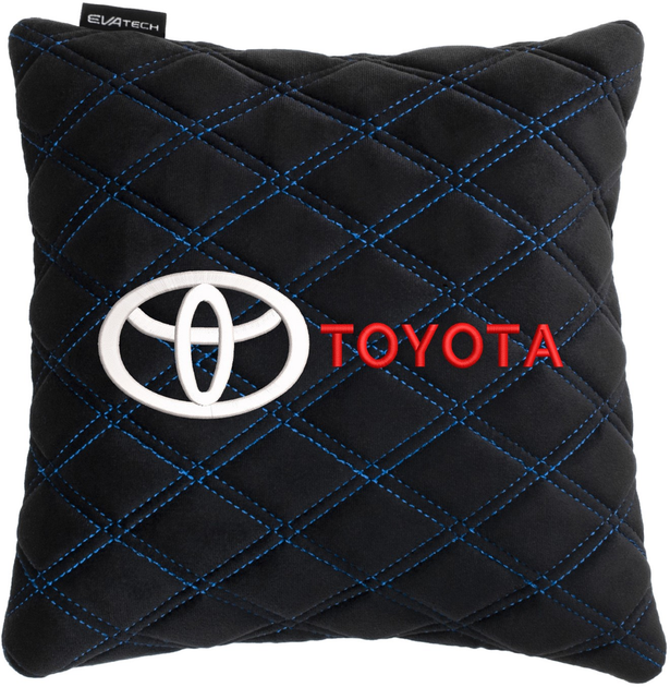 Подушка EVAtech 30 х 30 см Toyota Чорна з синьою ниткою від Rozetka на платформі USKIDKA Акція на Подушка EVAtech 30 х 30 см Toyota Чорна з синьою ниткою від Rozetka