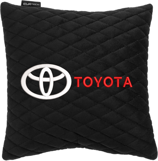 Подушка EVAtech 30 х 30 см Toyota Чорна з чорною ниткою від Rozetka на платформі USKIDKA Акція на Подушка EVAtech 30 х 30 см Toyota Чорна з чорною ниткою від Rozetka