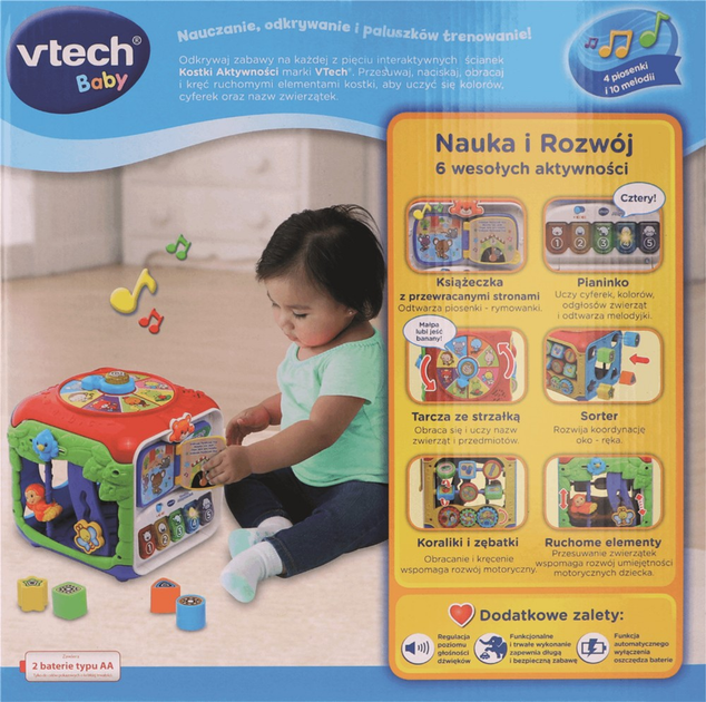 Zabawka edukacyjna VTech Baby Kostka Aktywności (5900511606775) - obraz 11