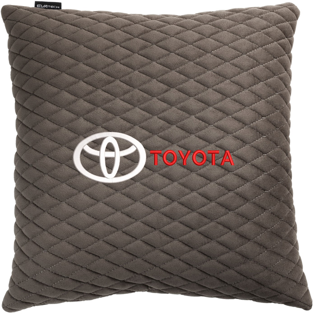 Подушка EVAtech 40 х 40 см Toyota Сіра з сірою ниткою від Rozetka на платформі USKIDKA Акція на Подушка EVAtech 40 х 40 см Toyota Сіра з сірою ниткою від Rozetka