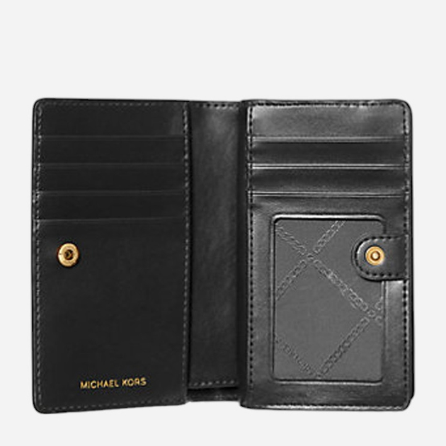 Гаманець жіночий шкіряний для карток Michael Kors 32R4G8ED6L-001 Чорний (800070334464) - зображення 3