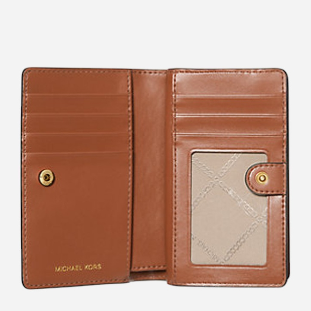 Гаманець жіночий шкіряний для карток Michael Kors 32R4G8ED6L-230 Коричневий (800070334465) - зображення 3