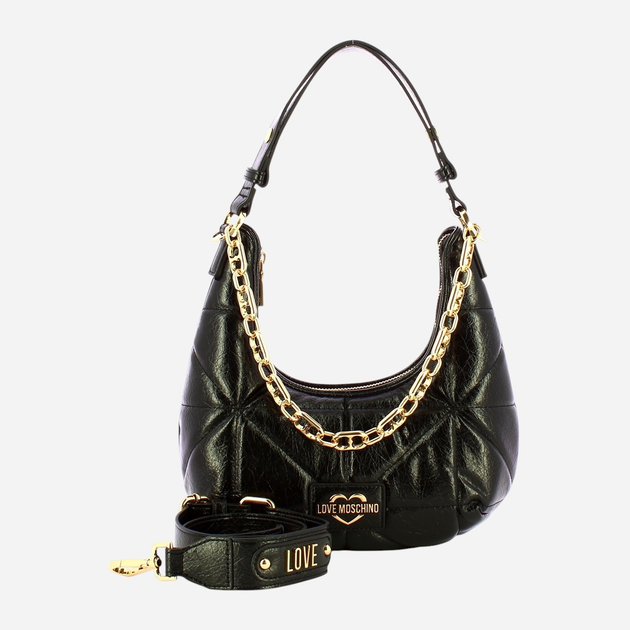 Сумка жіноча середня Love Moschino JC4156PP1LLQ0000 Чорна (800070326596) - зображення 4