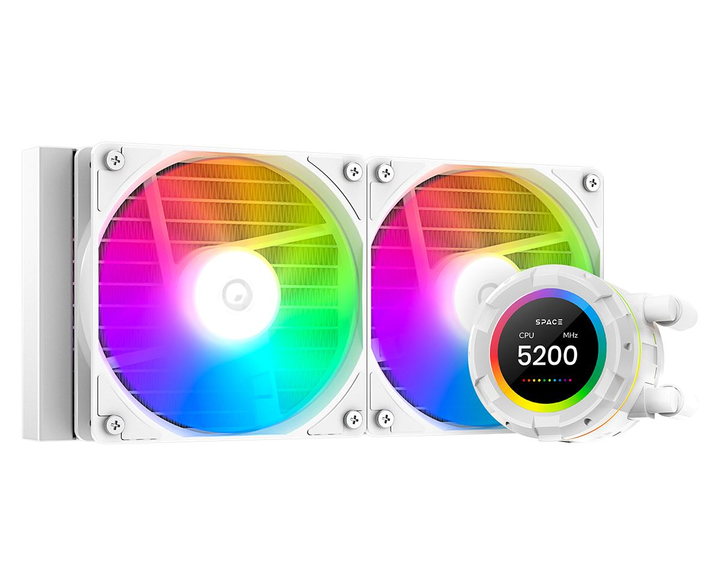 Система водяного охлаждения ID-Cooling Space LCD SL240 XE White - изображение 1