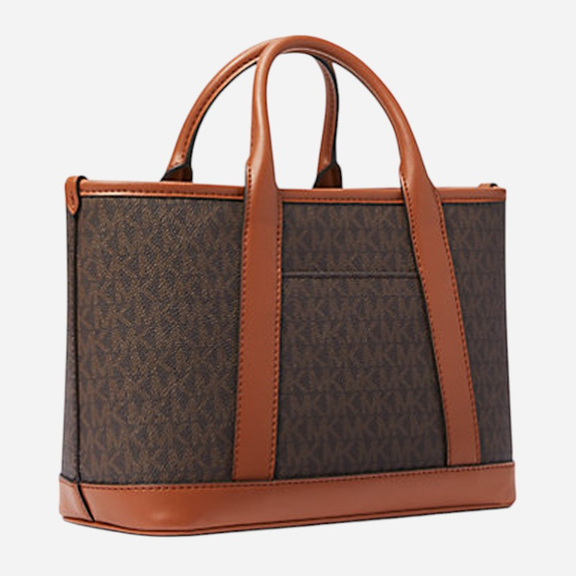 Сумка крос-боді через плече жіноча середня Michael Kors 30R4G99T1V-227 Коричнева (800070315528) - зображення 3