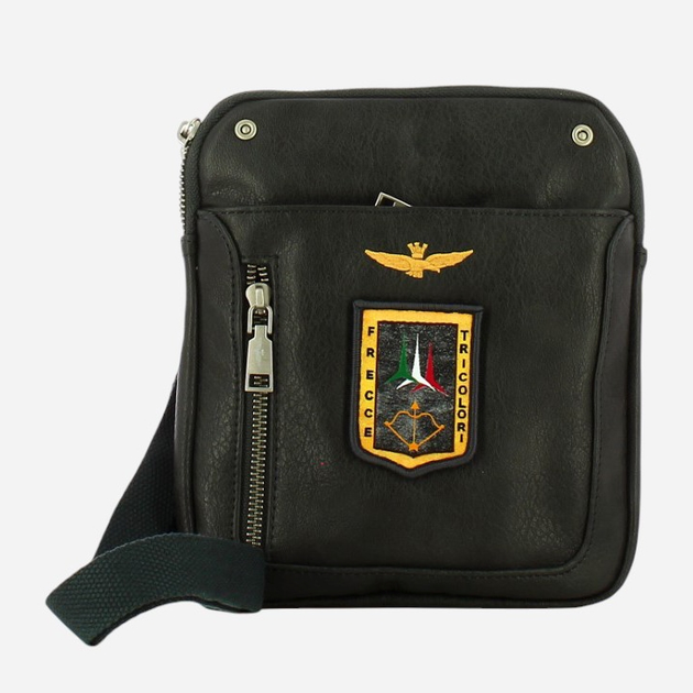 Torba listonoszka męska mała Aeronautica Militare AM470-AN Antracytowa (800070283379) - obraz 1