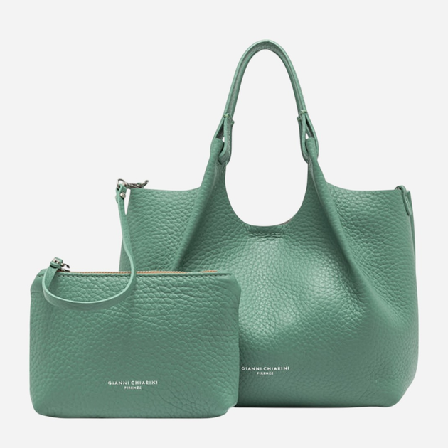 Zestaw (torebka + kosmetyczka) damski skórzany Gianni Chiarini BS-9719-RNGDBL-13859 Zielony (800070334540) - obraz 1
