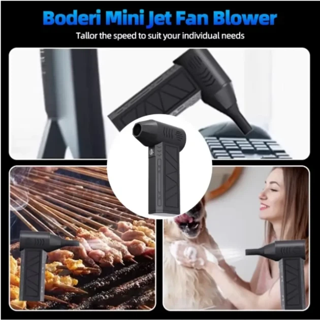 Мини турбовентилятор аккумуляторный turbo jet fan 130000 RPM вентилятор турбо 5000мАч воздуходувка портативная турбо вентилятор с 4 скоростями (036-турбо) - изображение 9