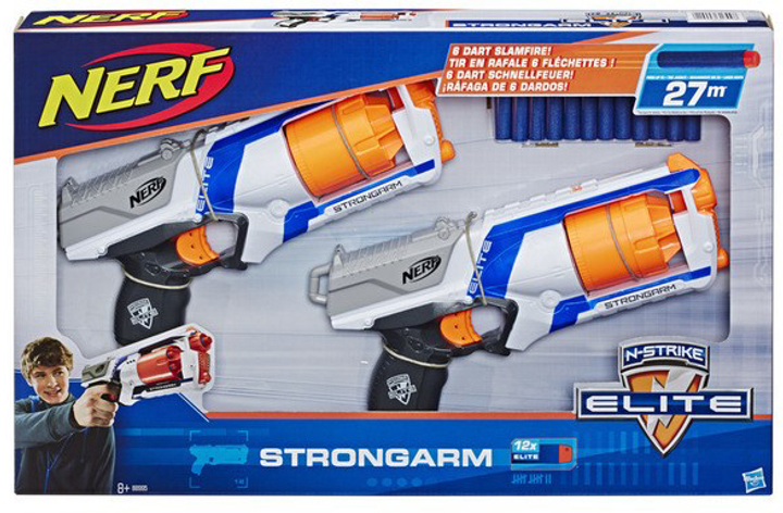 Zestaw blasterów Nerf N-Strike Elite Strongarm 2 szt (5010993317998) - obraz 1