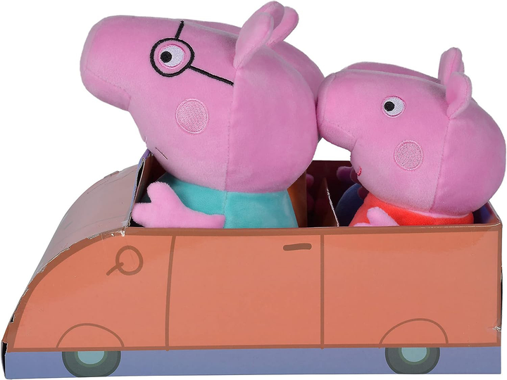 Набір талісманів Simba Peppa Pig із сім'єю в машині (4006592057862) - зображення 3
