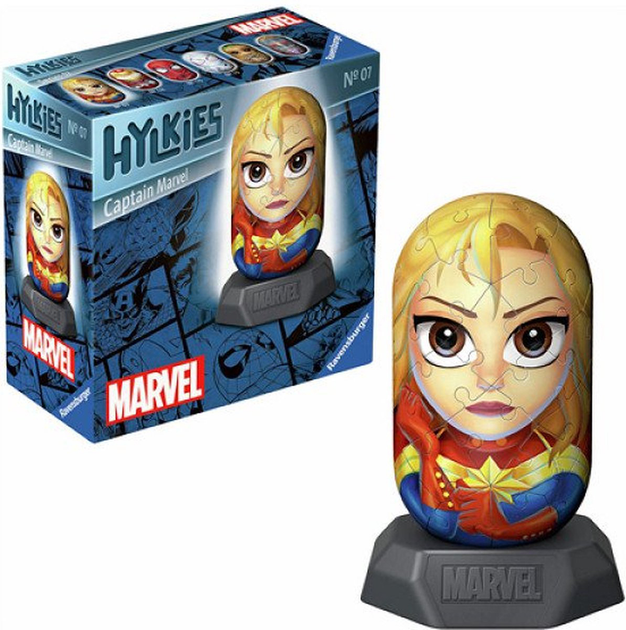 Puzzle 3D Ravensburger Hylkies Marvel Captain Marvel (4005555011569) - obraz 2