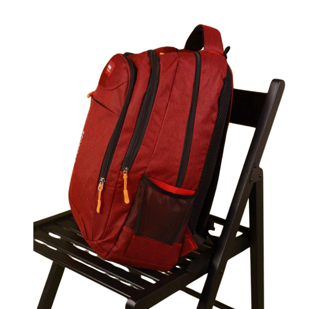Рюкзак бордовый вместительный SportBag повседневный, молодежный - изображение 4