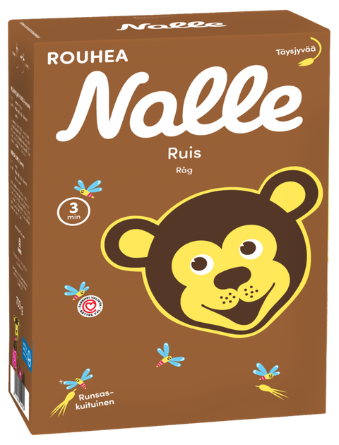 упаковка Житні цільнозернові пластівці NALLE 700 г х 10 шт - зображення 1