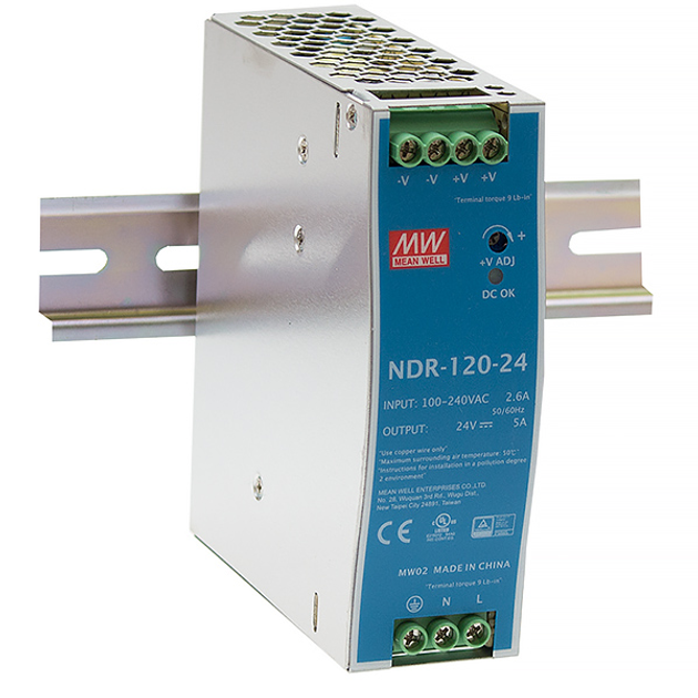Блок питания 120W MEANWELL NDR-120-24 IP31 - изображение 1