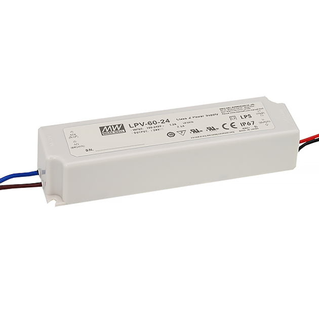Блок питания 60W MEANWELL LPV-60-24 IP67 - изображение 1