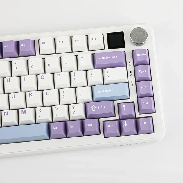 Ігрова механічна клавіатура AJAZZ AK820 MAX: Hot-Swap, Gasket Mount, RGB, 3 режими для геймерів Магнітна White-Purple - зображення 2