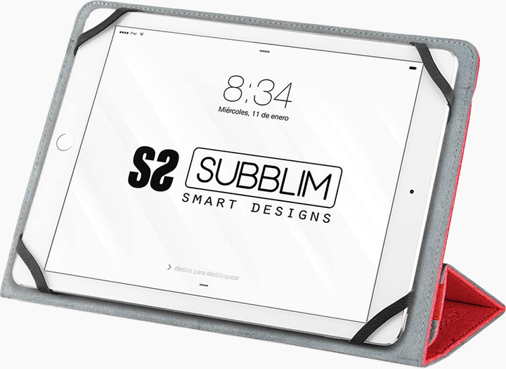 Etui SUBBLIM Freecam do tabletu uniwersalne 11" Red (SUB-CUT-2FC002) - obraz 3