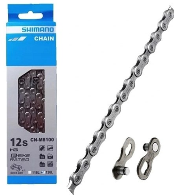 Łańcuch rowerowy Shimano XT CN-M8100 12rz 126L (ICNM8100126Q) - obraz 1