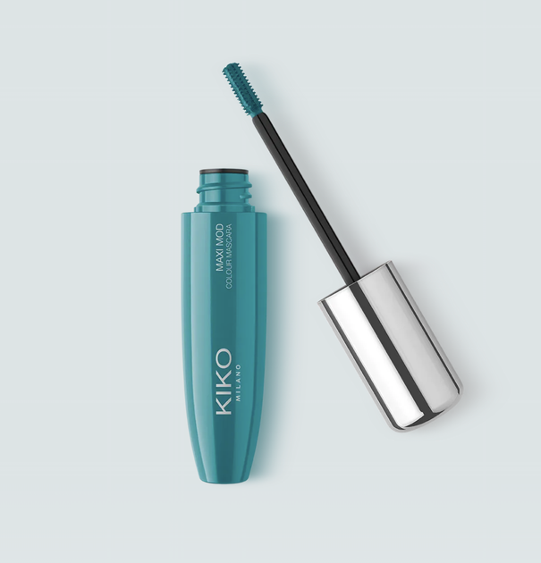 Туш кольорова Kiko Milano Maxi mod colour mascara (04 Metallic Green) - зображення 3