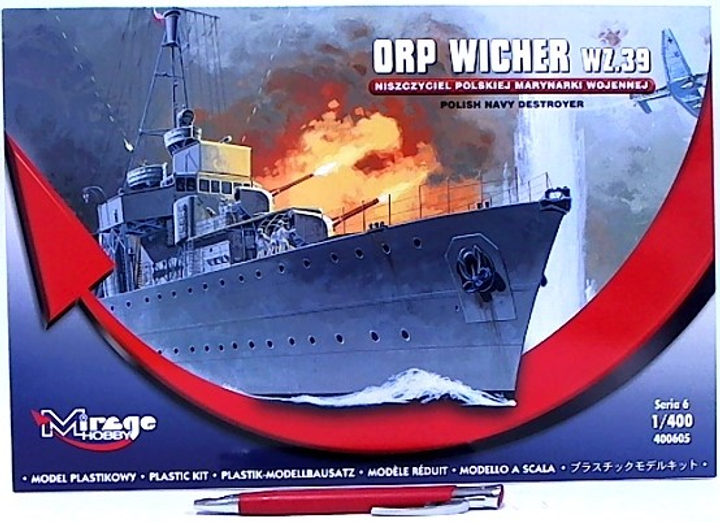 Zestaw do sklejania Mirage ORP Wicher 1:400 (5901461400659) - obraz 1