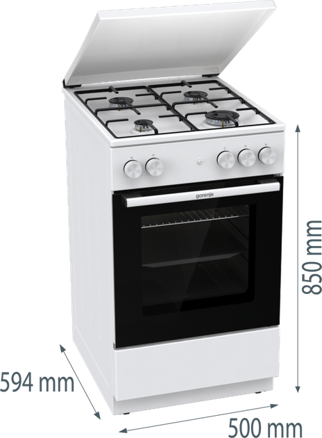 Газова плита Gorenje GG5A14WJ (7076250) - изображение 11