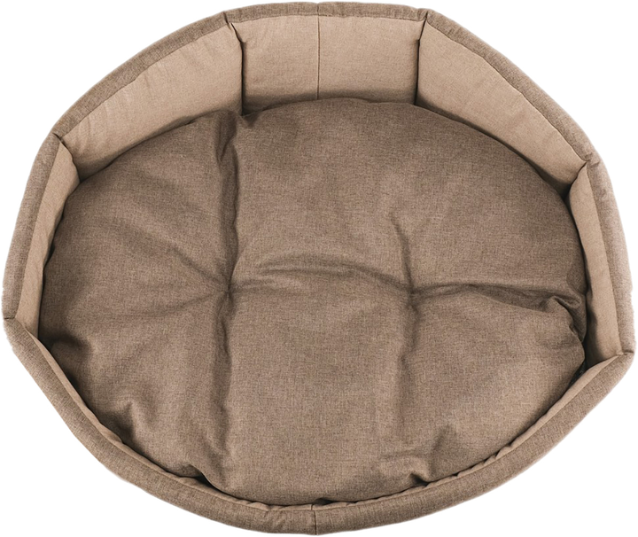 Legowisko dla psów i kotów FX Home Owalne M 60x50x18 cm Brown (2820000014658) - obraz 5