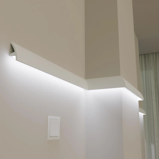 Молдинг дюрополимерный 75x36x2000 мм Tesori KF 502 под LED освещение - изображение 8