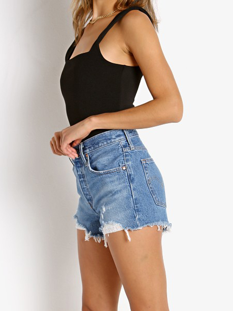 Spodenki damskie jeansowe Levi's 501 Original Short 56327-0081 28 Niebieskie (5400816906872) - obraz 4