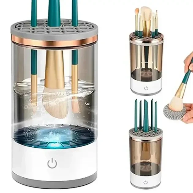 Электрический очиститель косметических кистей Makeup Brush Cleaner с USB зарядкой 9516 - Фото 7 Электрический очиститель косметических кистей Makeup Brush Cleaner с USB зарядкой 9516 - изображение 7