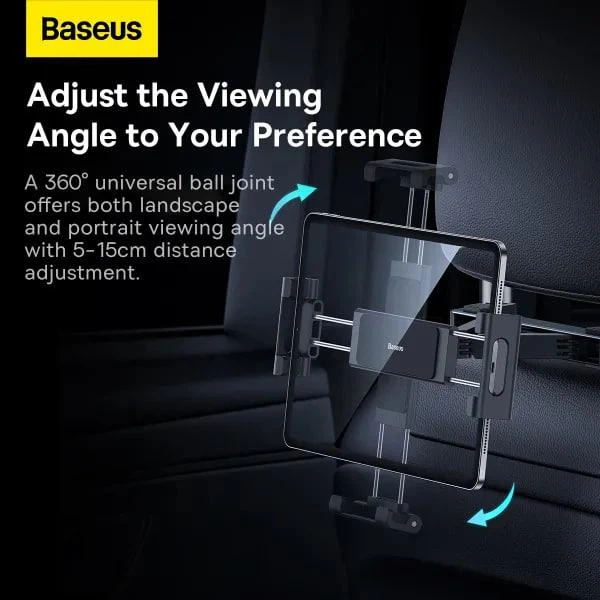 Автомобильный держатель Baseus JoyRide Pro Backseat Car Mount для планшета и телефона на подголовник (SUTQ000001) Black - изображение 14