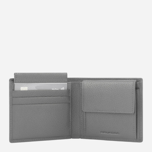 Portfel męski skórzany Piquadro PU4188MOSR/GR Szary (800070320695) - obraz 2