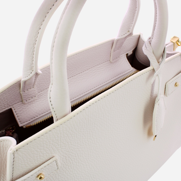 Torba shopper damska skórzana Coccinelle Kliche E1QLA180201-H13 Biała (800070316339) - obraz 5