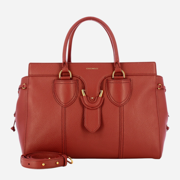 Torba shopper damska skórzana Coccinelle York E1REF180101-R31 Czerwona (800070326869) - obraz 4