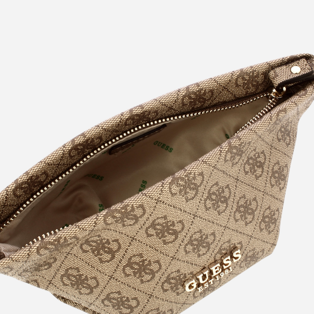 Косметичка жіноча Guess Eco Evaine TWEB9535005-LGW Коричнева (800070334923) - зображення 4