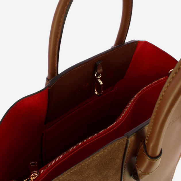 Torba shopper damska skórzana Furla Miastella L WB00333BX04280637S1007 Brązowa (800070306875) - obraz 5